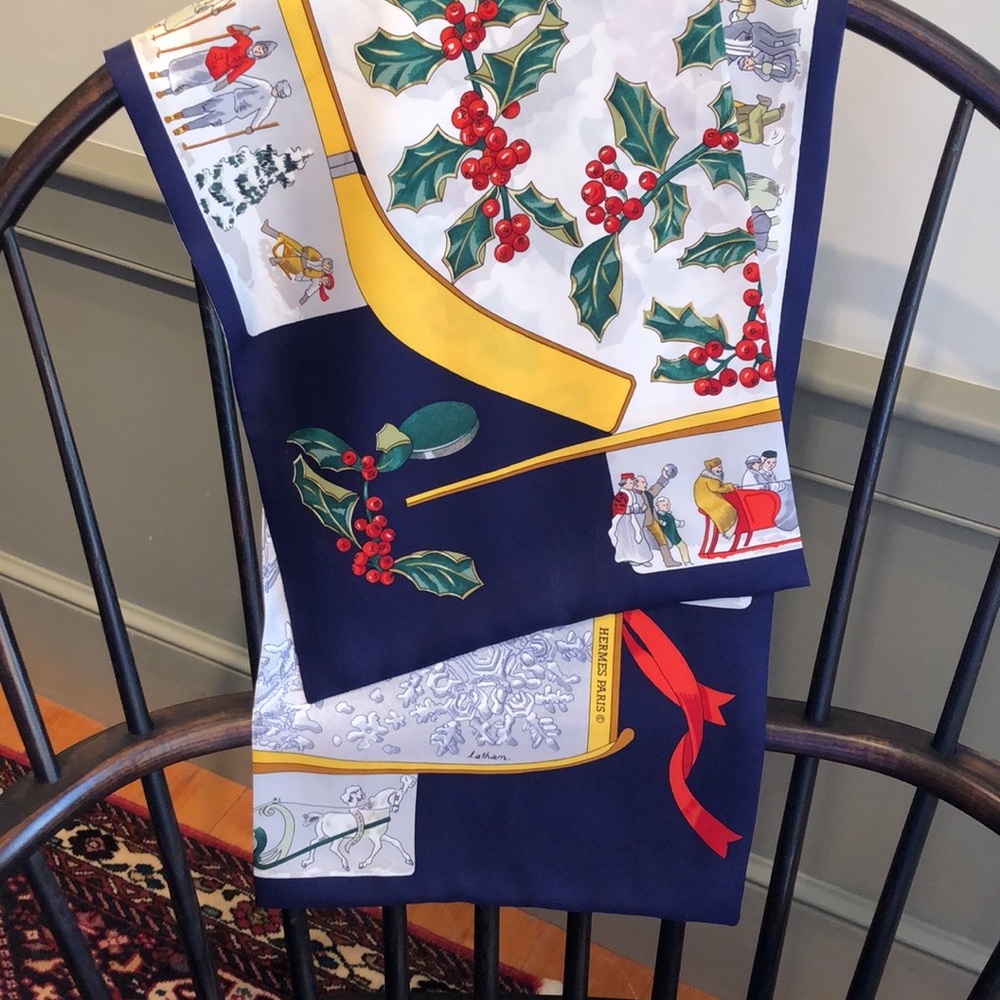 Hermès Long Double-Sided Silk Scarf